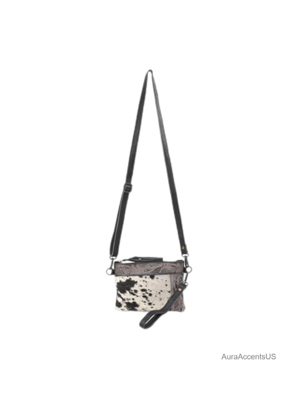 Natural Cowhide Leather Shoulder Bag Adjustable Detachable Strap Messenger